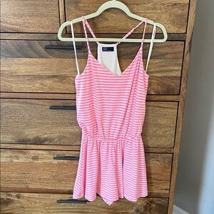 GAP Pink Striped Romper